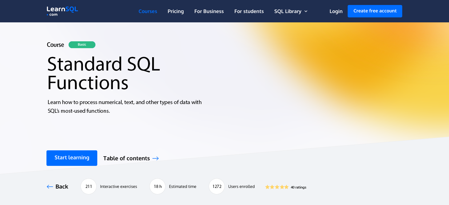 Standard SQL Functions