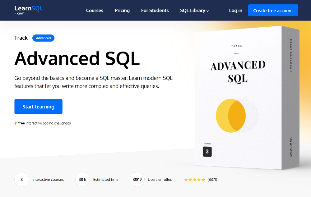 advanced sql course