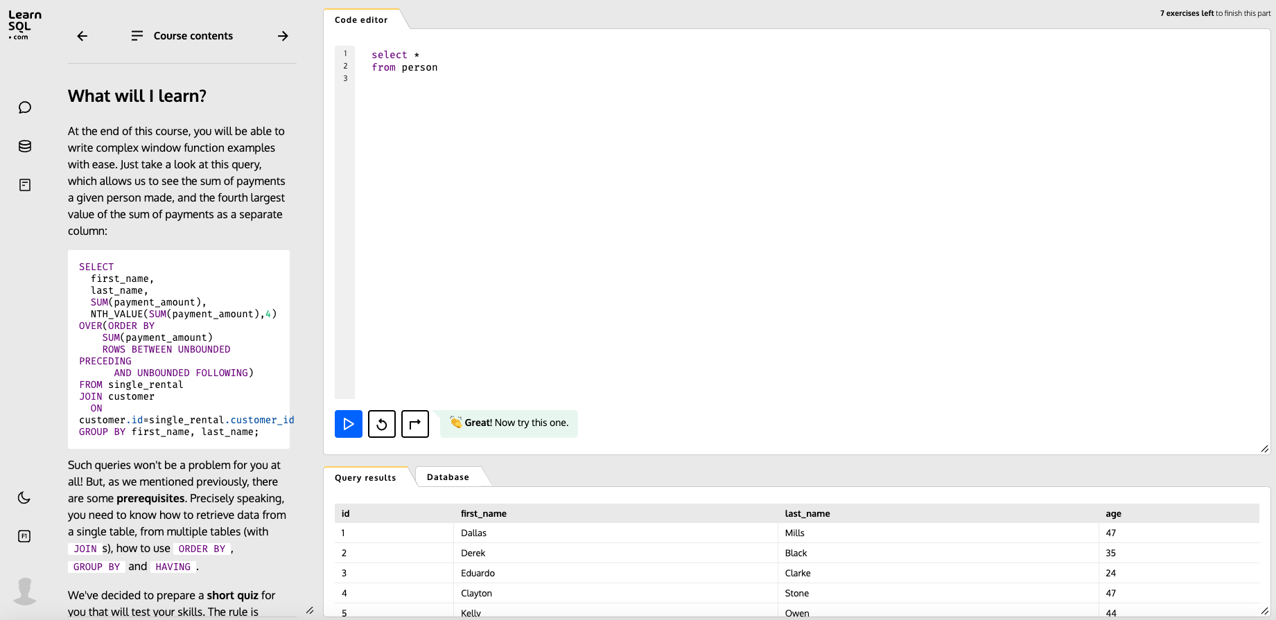 Advanced SQL Interview