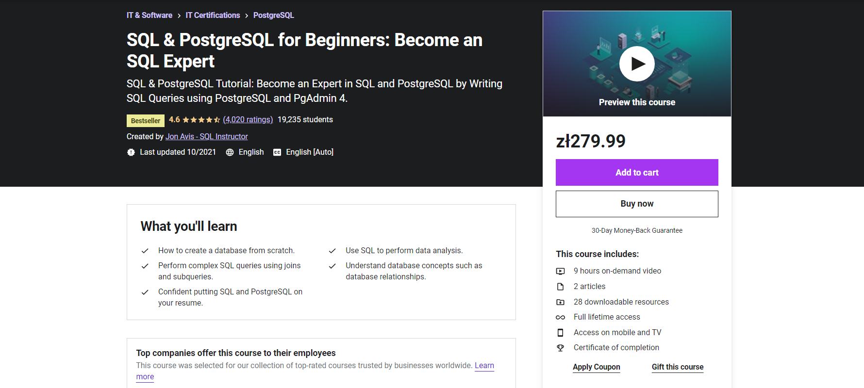 Top 10 Beginner Online SQL Courses in 2022