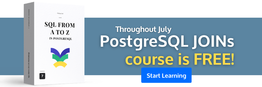 Free Course of the Month – PostgreSQL JOINs