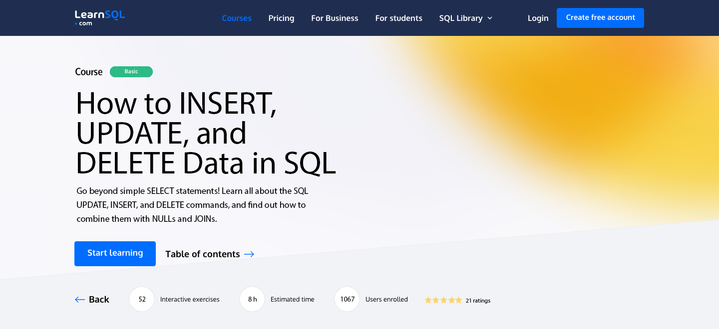 How to INSERT, UPDATE, and DELETE Data in SQL (LearnSQL.com)