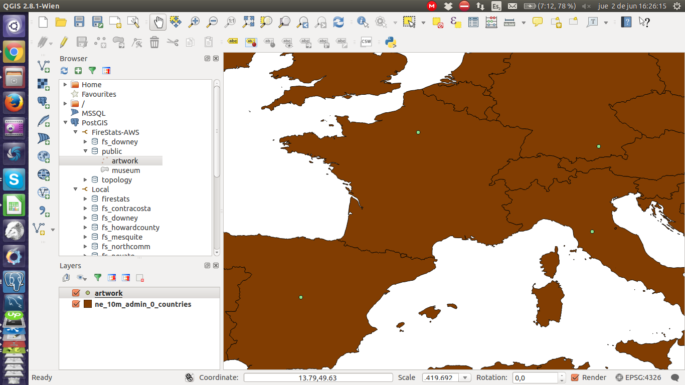 QGIS - Europe