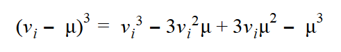 calculating the skewness step 1