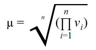 The geometric mean definition