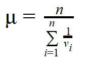 The harmonic mean definition