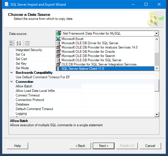 SQL export to CSV command