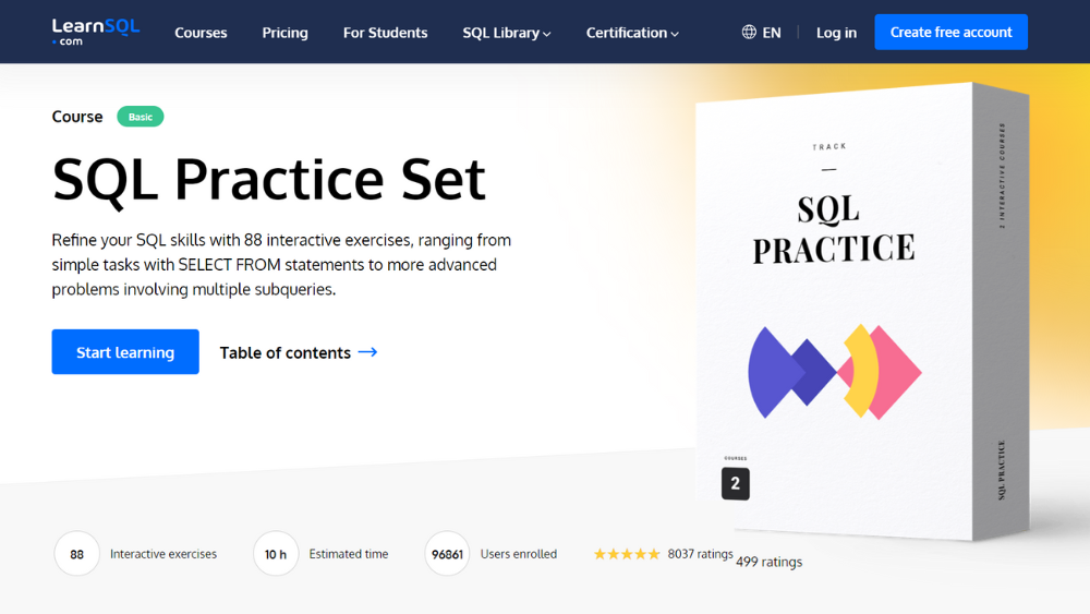 SQL Practice Set course