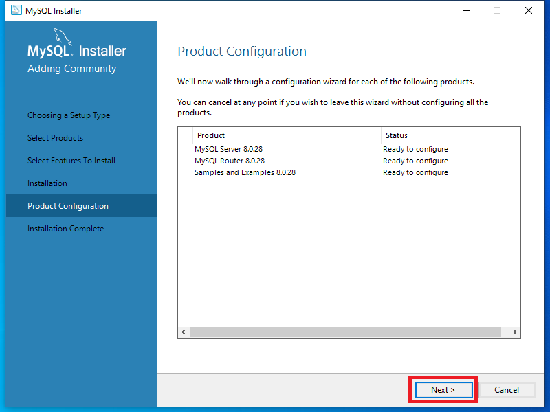 Install MySQL