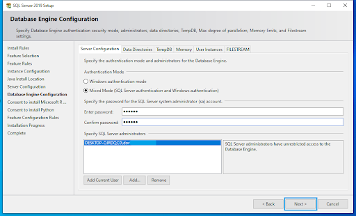 Install Microsoft SQL Server 2019 and SQL Server Management Studio