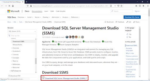 Install Microsoft SQL Server 2019 and SQL Server Management Studio