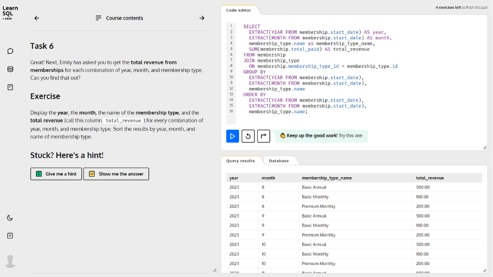 Monthly SQL Practice