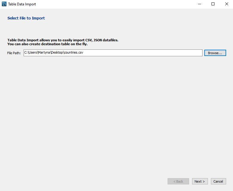 Import a CSV File to a MySQL Database