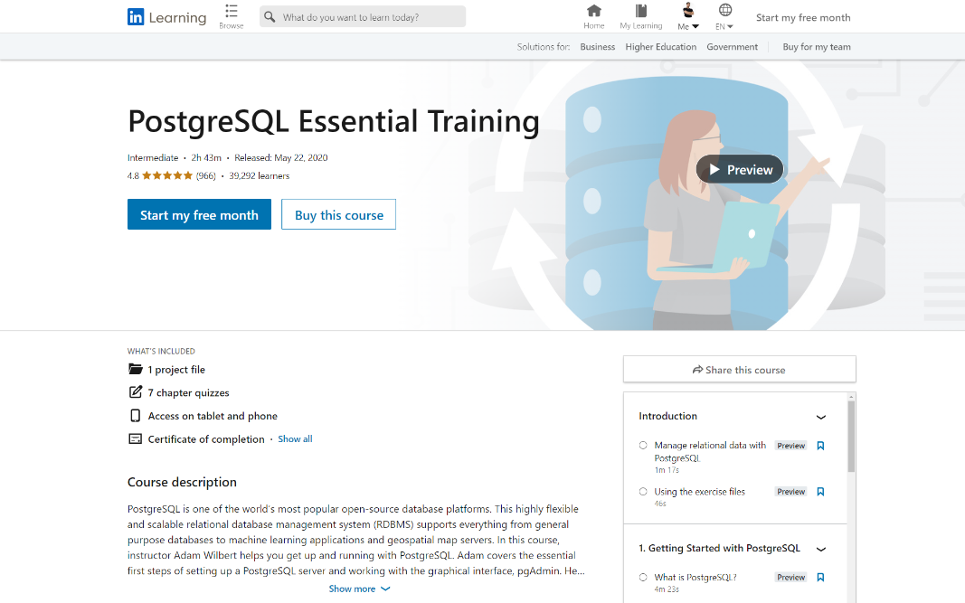 Best PostgreSQL Courses for Beginners