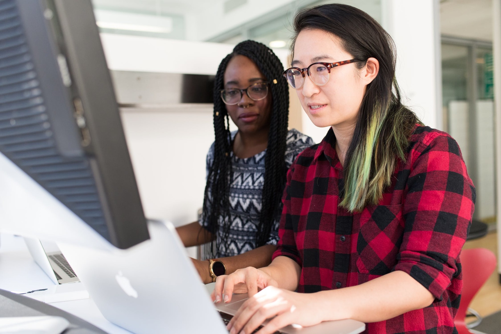 Women at computer