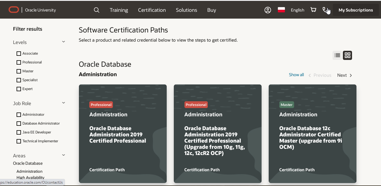 SQL certificates