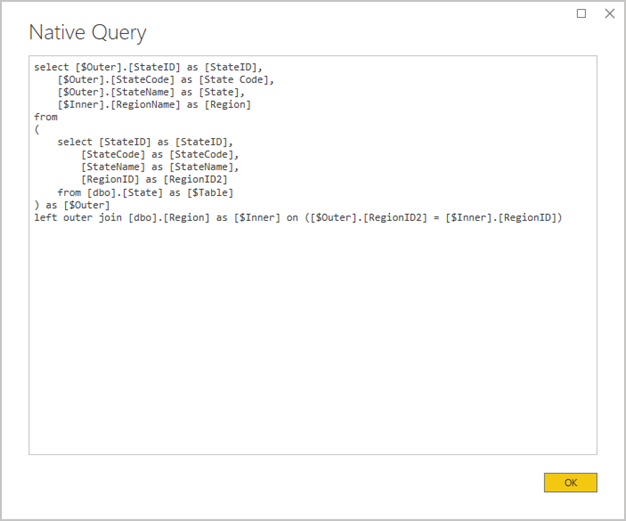 SQL for BI tools