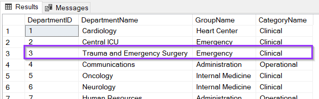 Update Data Using SQL