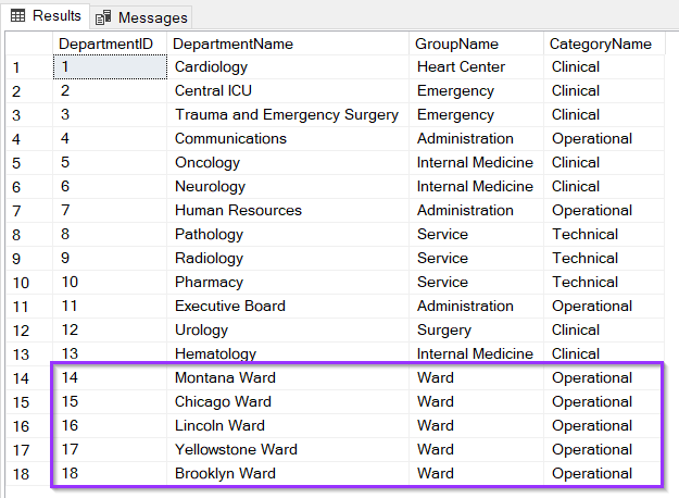 Update Multiple Rows