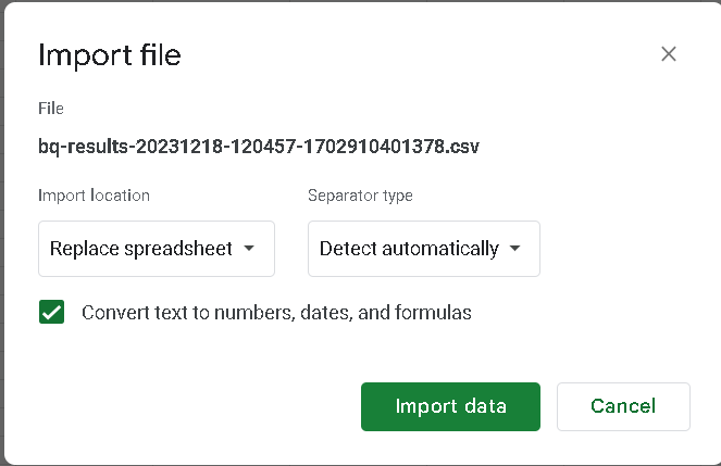 Data Export: From SQL Query to Spreadsheet