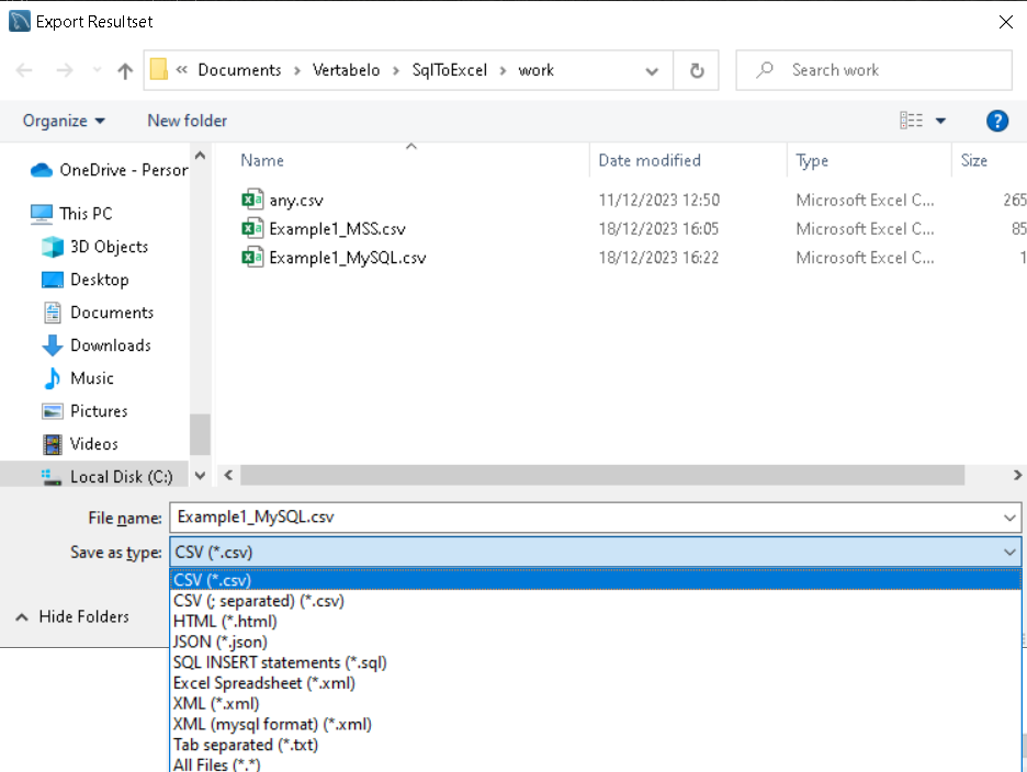 Data Export: From SQL Query to Spreadsheet