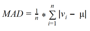 mean absolute deviation (MAD)